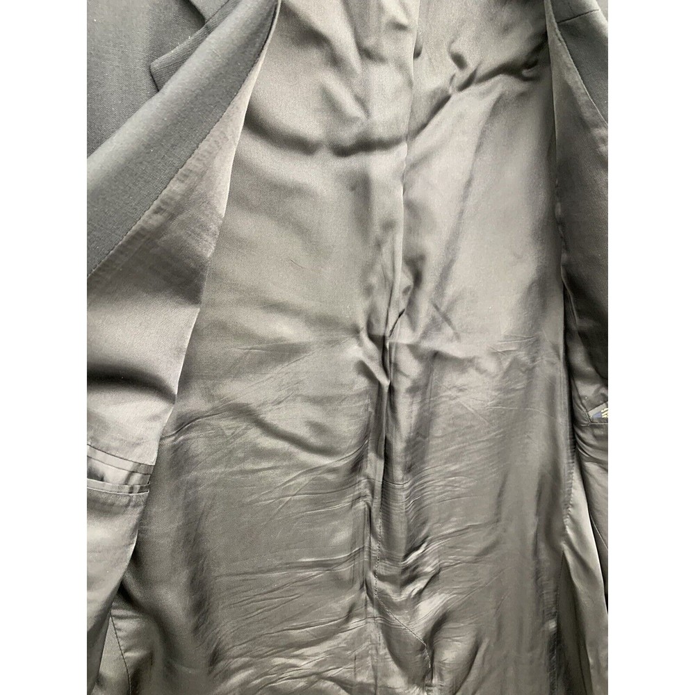 346 Brooks Brothers Sports Coat Blazer Mens Size 43 L Blue 2009 Two Button Front - Picture 11 of 16